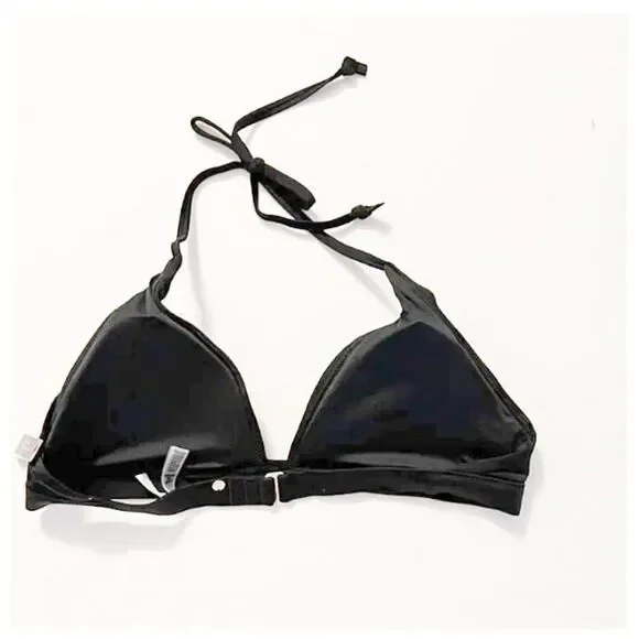 Pink Victoria's Secret Sz XL Black Push Up Bra Swim Top/ White Bottom Set - Picture 7 of 9